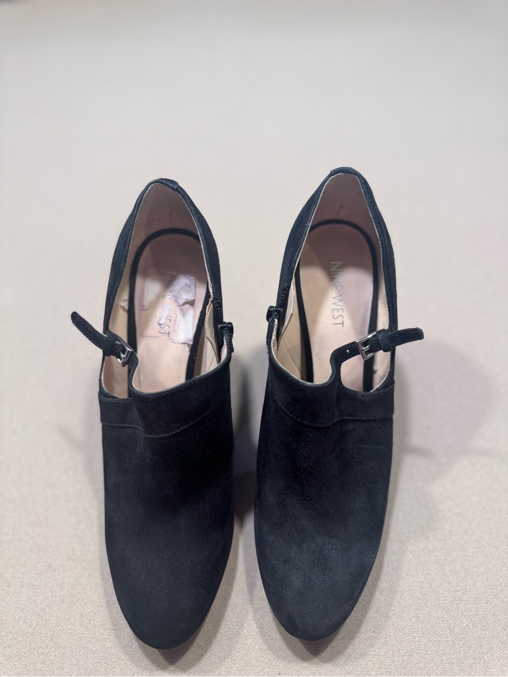 Nine West Black Suede Mary Jane Pump Heels - Picture 4 of 7